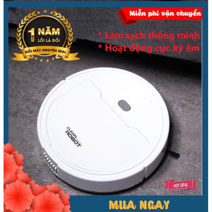 Robot Hút Bụi Thông Minh Cao Cấp Smart Clean Robot 3 Trong 1 Siêu Tiện Lợi, Cực Kỳ Mạnh Mẽ