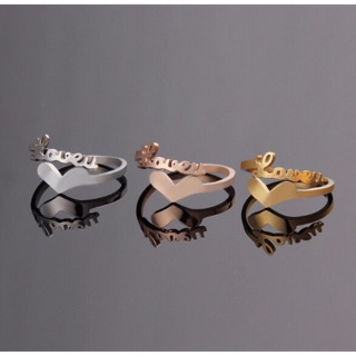 Nhẫn love trái tim titan