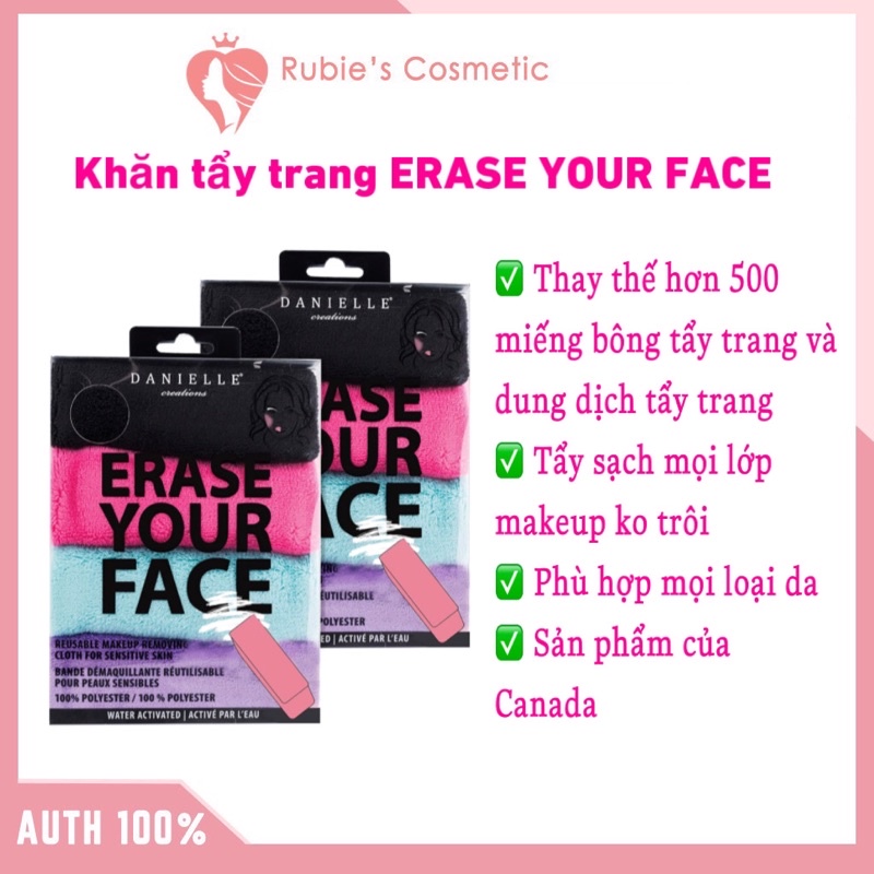 Khăn mặt tẩy trang Erase Your Face, bản dupe của MakeUp Eraser