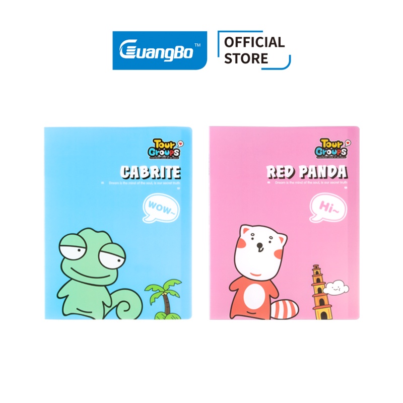 File lá học sinh GuangBo 10-20-30 lá màu hồng/ màu xanh H06021-22-23 Tourgroups