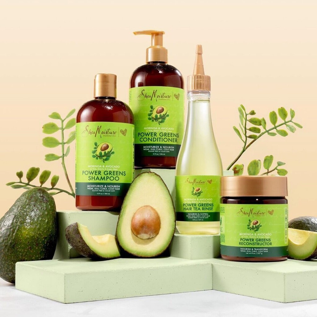 Bill US - Dầu gội xả SheaMoisture Moringa &amp; Avocado Power Greens Shampoo / Conditioner Shea Moisture