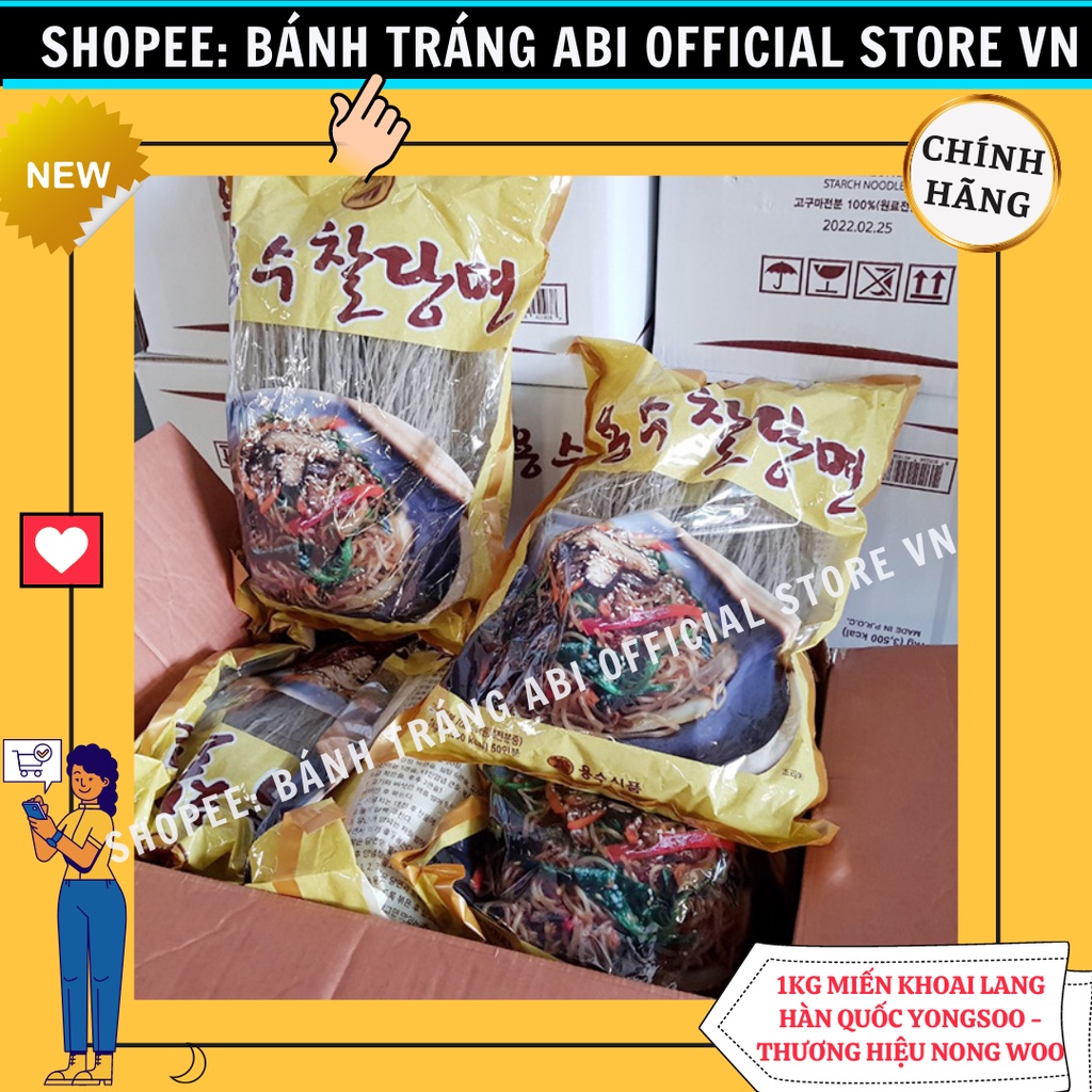 [GÓI ĐẠI 1000G] MIẾN KHOAI LANG CHUẨN HÀN QUỐC NONGWOO GÓI LỚN 1KG dùng để nấu-xào-trộn lẩu