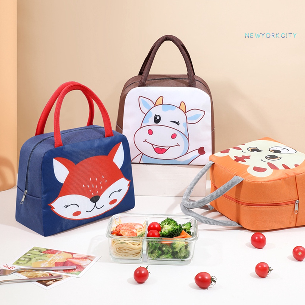 Túi Đựng Cơm Trưa Bằng Vải Oxford Chống Rò Rỉ Có Thể Tái Sử Dụng