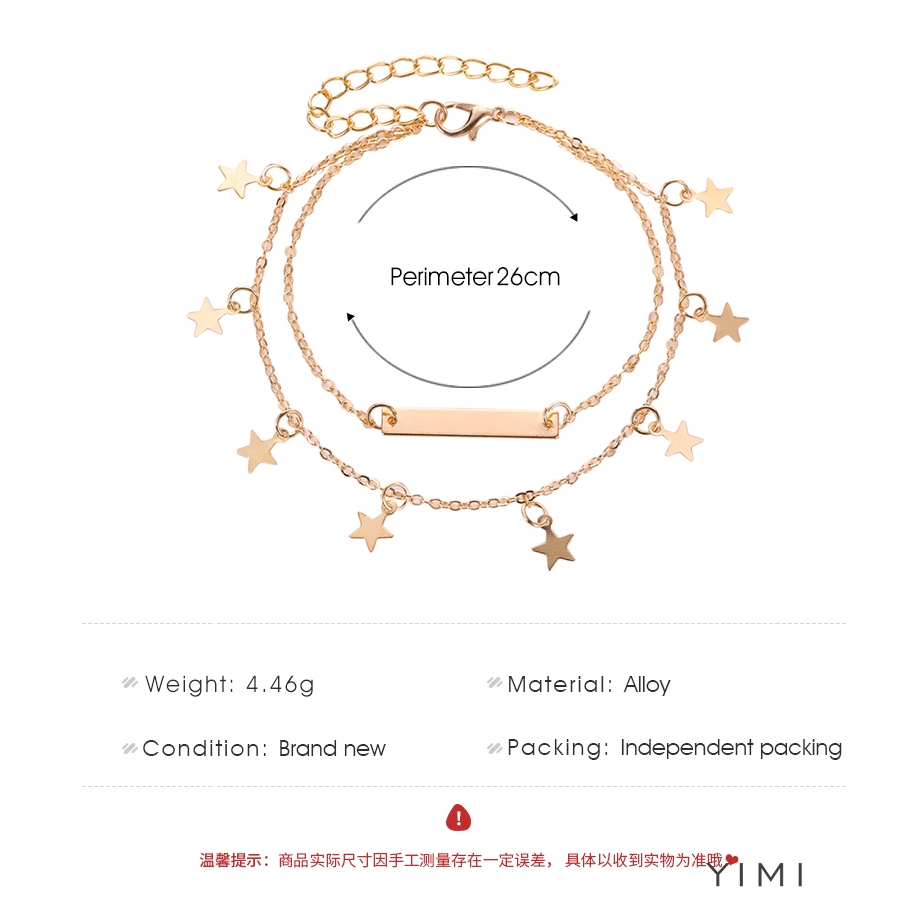 Lắc chân mặt hình ngôi sao đơn giản xinh xắn cho nữ | BigBuy360 - bigbuy360.vn