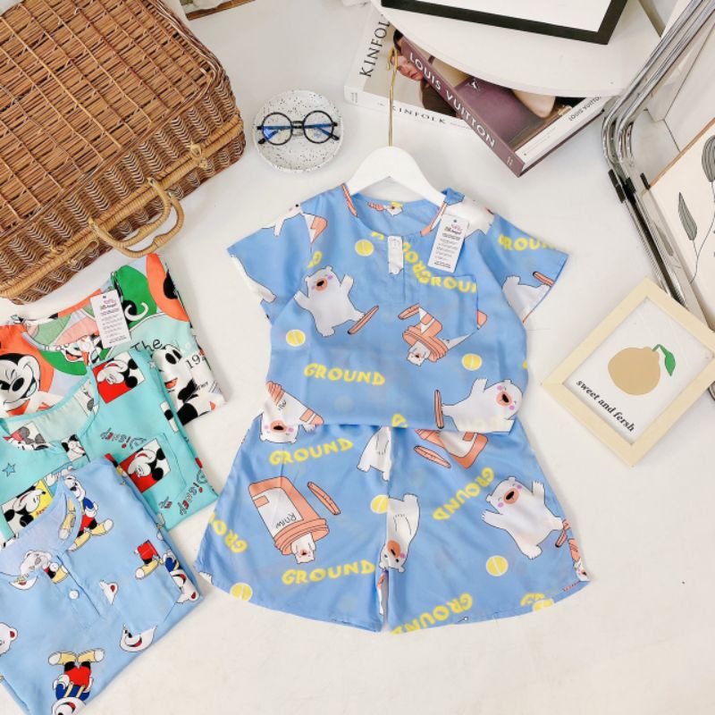 ✓23-35kg✓ Bộ lanh đại bé trai hàng Bb Angel - Lanh loại 1