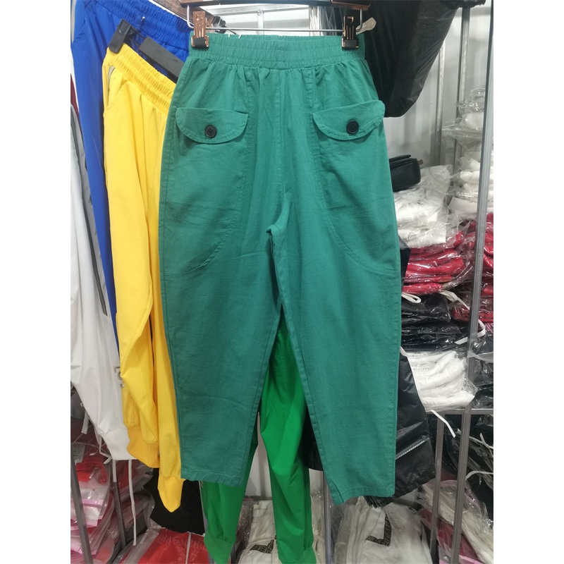 Quần baggy Nữ cạp chun chất Kaki bền đẹp QS26