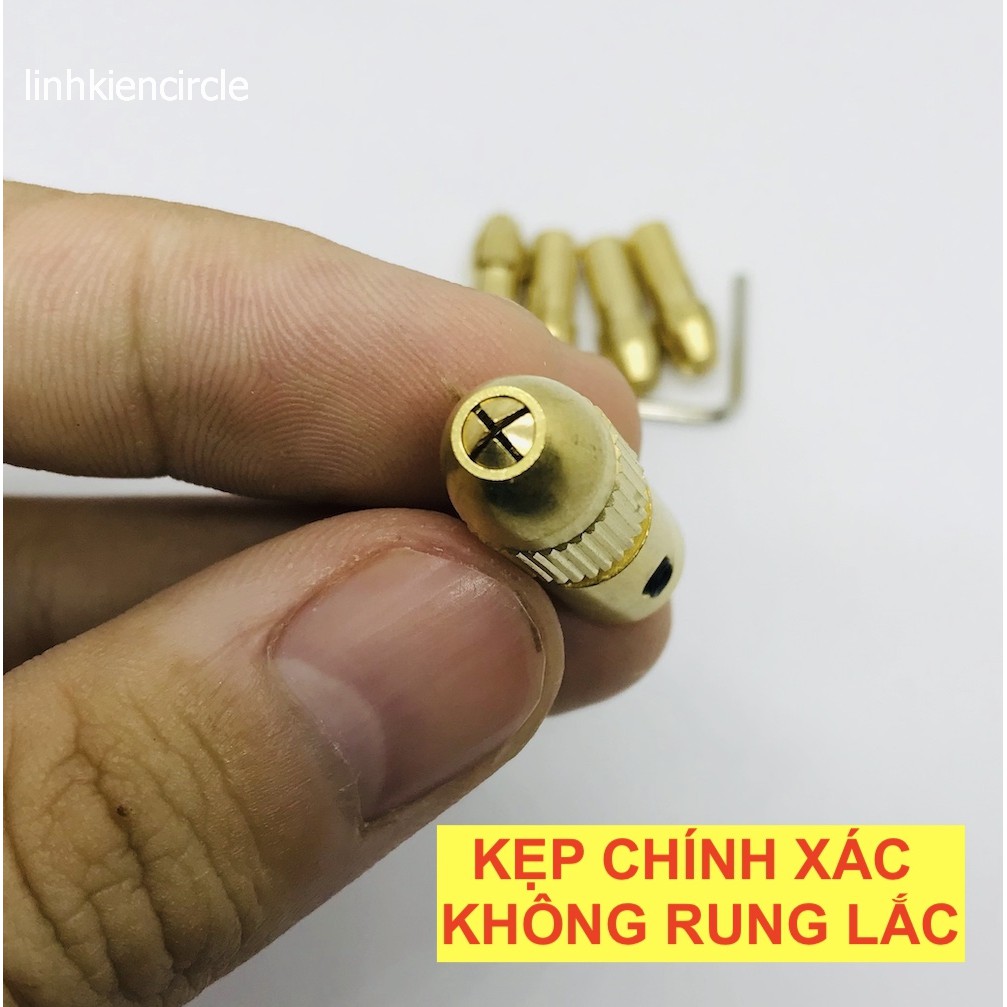 Bộ đầu kẹp mũi khoan mini trục 2.0mm 2.3mm 3.17mm chế máy khoan máy mài mini - LK0069