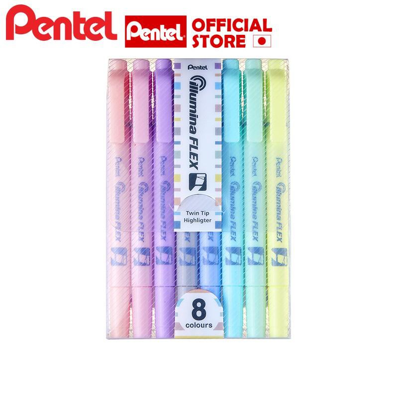 Bút Dạ Quang 2 Đầu Pentel SLW11P Màu Pastel