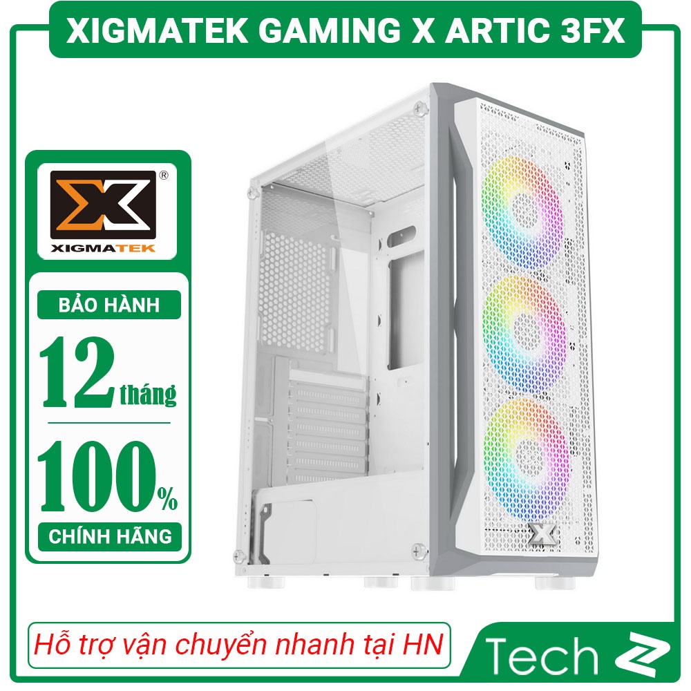 Vỏ Case Xigmatek GAMING X ARTIC 3FX (Mid Tower/ Màu Trắng)