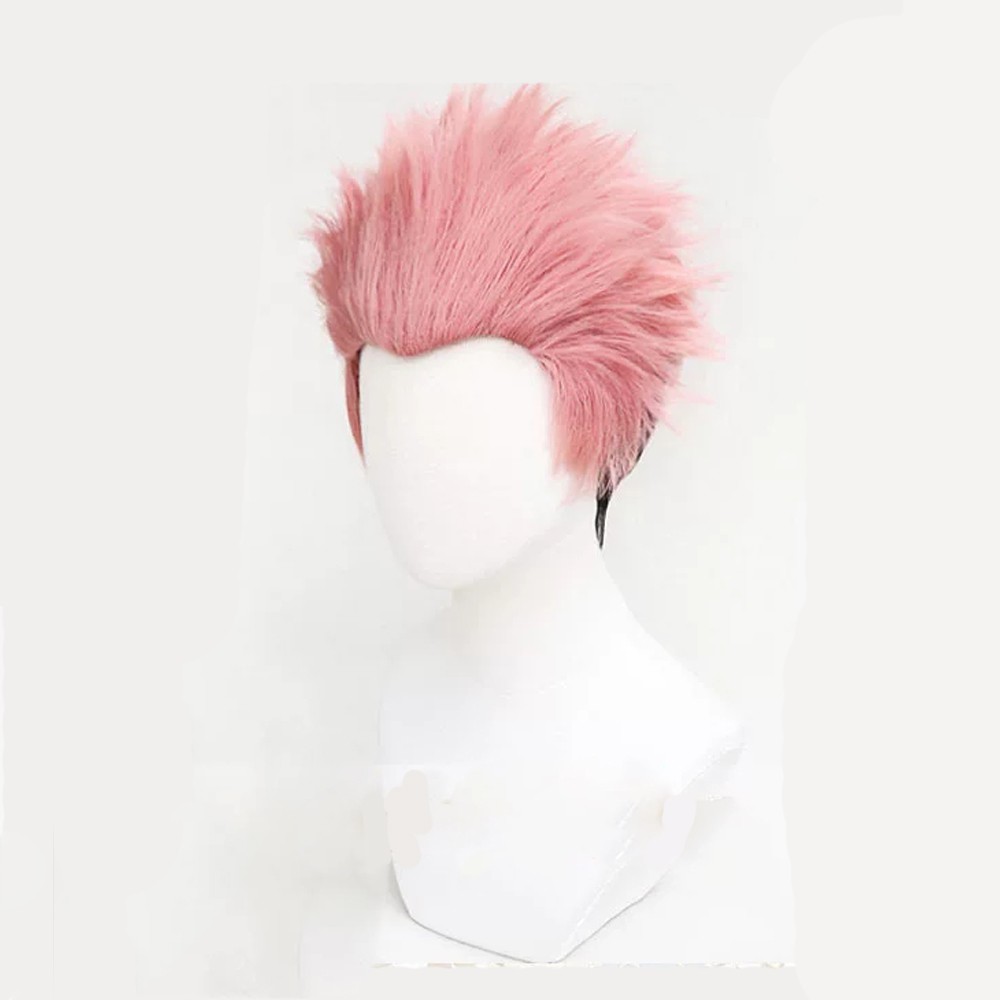 Wig/tóc giả cosplay Sukuna và Yuji Itadori - Chú thuật hồi chiến: Jujutsu Kaisen màu đen hồng