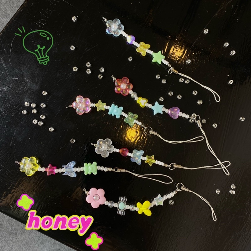 [265-270] Móc khoá điện thoại màu pastel dễ thương nhiều charm - Honniee