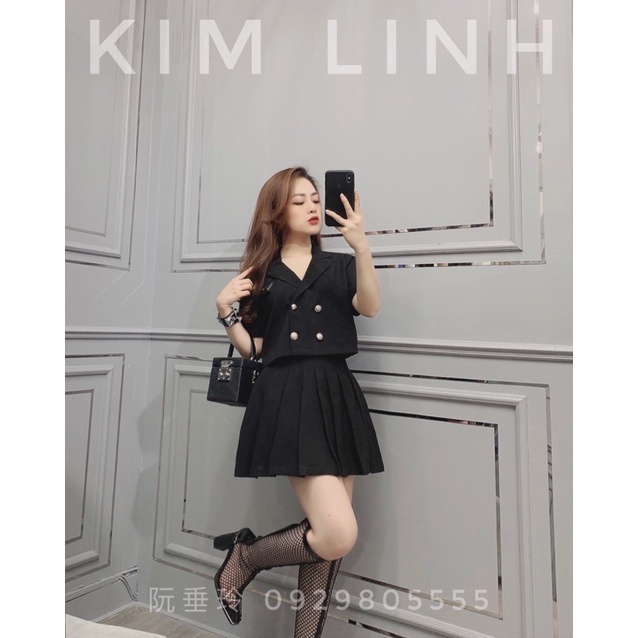 Set Tag Prad* Đen Cộc Tay TKCC - Kim Linh Shop