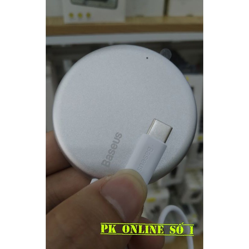 Sạc không dây từ tính magsafe cho iphone 12 15W CHÍNH HÃNG Baseus