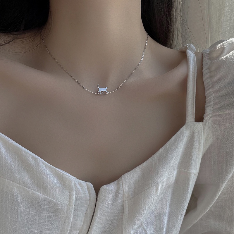 Vòng cổ Mặt Hình Mèo Con Dễ Thương Phong Cách Hàn Quốc Cho Nữ