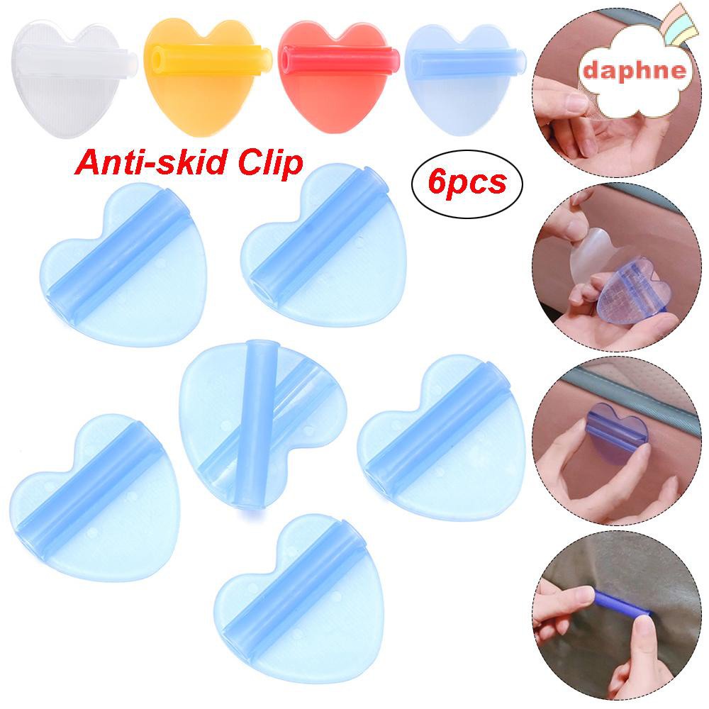 Daphne Set 6 Kẹp Giữ Cố Định Ga Trải Giường Chống Trượt Hình Trái Tim Nhiều Màu