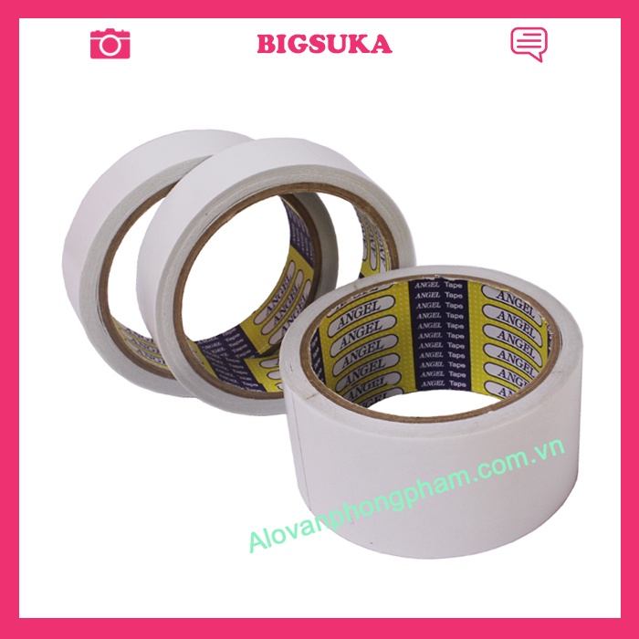 Băng keo 2 mặt 4.8CM Angel dày trong suốt dán giấy BIGSUKA