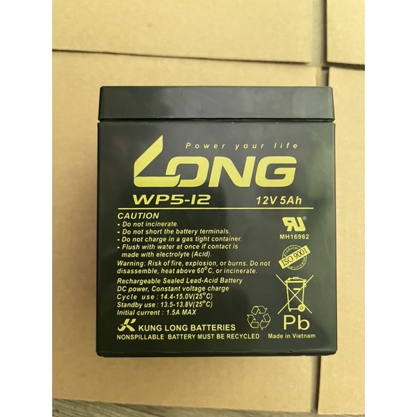 Ắc Quy Khô Long 12V-5AH . WPLS-12 . Chính Hãng