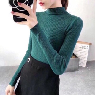 Áo len cổ leo chất len cừu siêu mềm mướt