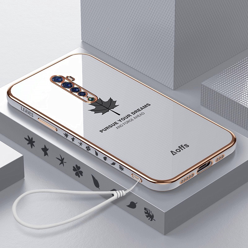 Ốp lưng điện thoại mạ sang trọng tương thích cho OPPO Reno 2 Reno 2F / 5F / 6Z / Reno 7 / 7 Pro / Reno 3 / Reno 4 / Reno 5 / 5 Pro Với bảo vệ ống kính máy ảnh silicone chống sốc Vỏ mềm case
