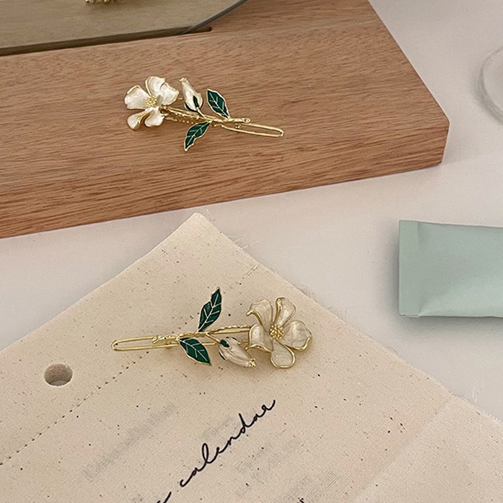 Kẹp Tóc Mái Đính Đá Pha Lê Hình Bông Hoa Xinh Xắn Dành Cho Nữ