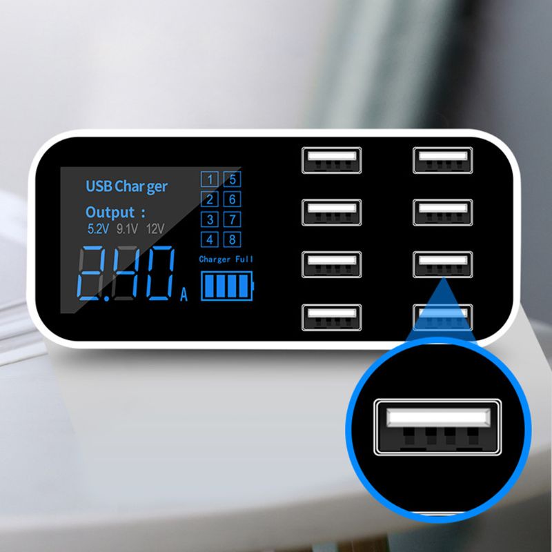 Củ Sạc Nhanh 8 Cổng Cho Điện Thoại