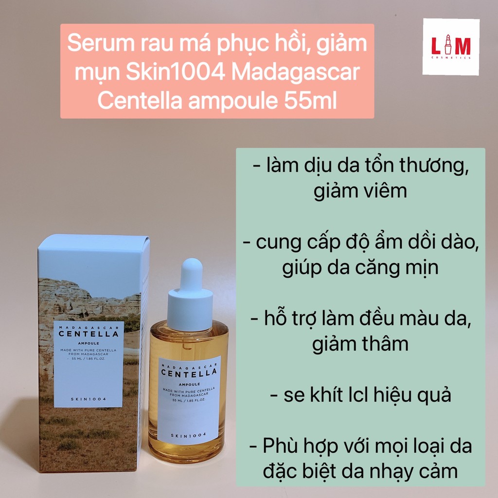 Tinh chất dưỡng da chiết xuất rau má Skin1004 Madagascar Centella Ampoule 55ml [Chính Hãng]