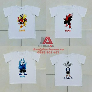 Áo thun trẻ em in hình bé Sans Family Undertale Biệt Đội Gangster