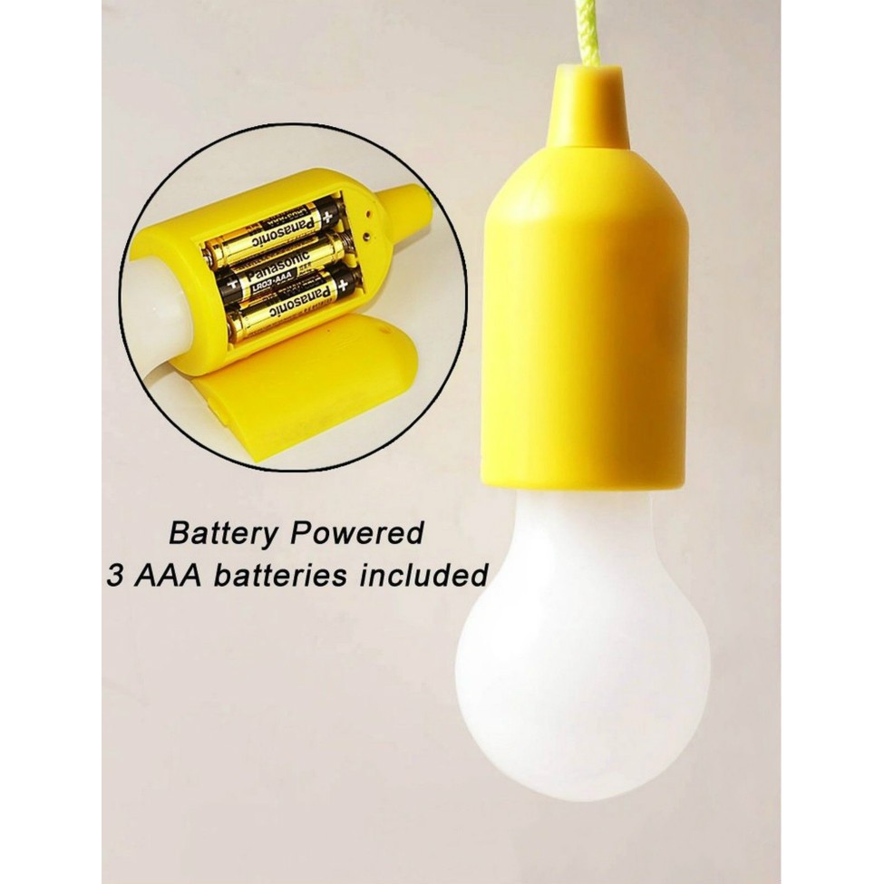 Bóng đèn led dùng Pin AAA, dây kéo tiện lợi- chưa bao gồm Pin