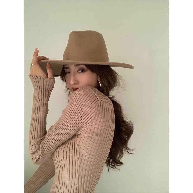 DUNEA Đầm Dệt Kim Tay Dài Cổ Vuông Thời Trang Xinh Xắn Cho Nữ