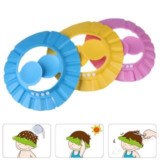 Adjustable Baby Kids Shampoo Cap Bath Shower Cap Wash Hair Ear Shield