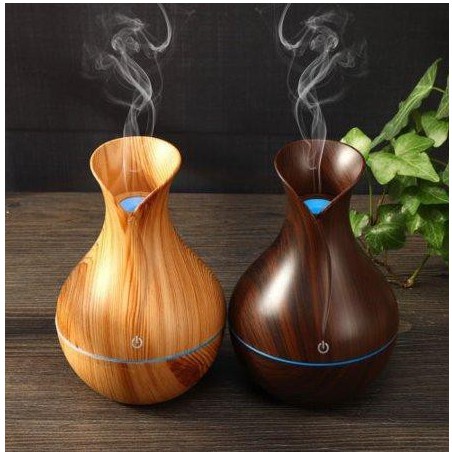 Máy xông tinh dầu vân gỗ - Máy phun sương tạo ẩm có đèn kiểu dáng sang trọng | BigBuy360 - bigbuy360.vn