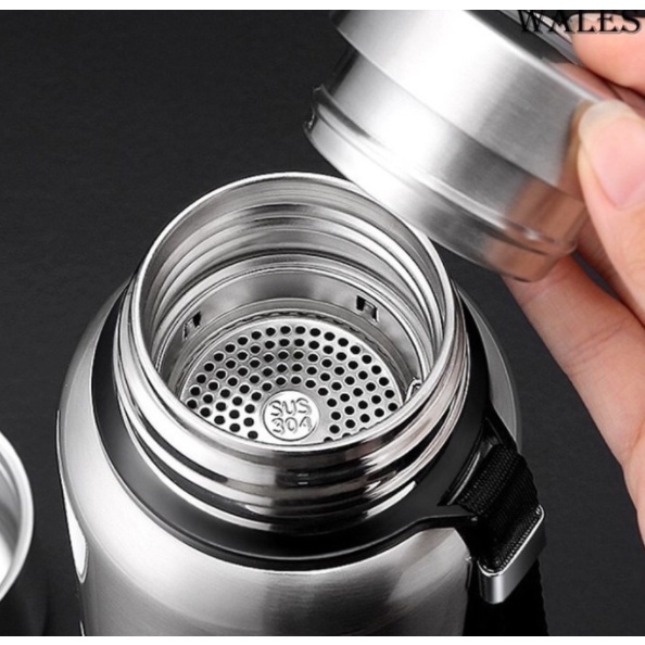 Bình giữ nhiệt 1000ml có lưới lọc trà kèm nắp cốc uống giữ nhiệt 12 tiếng Gia dụng VTV