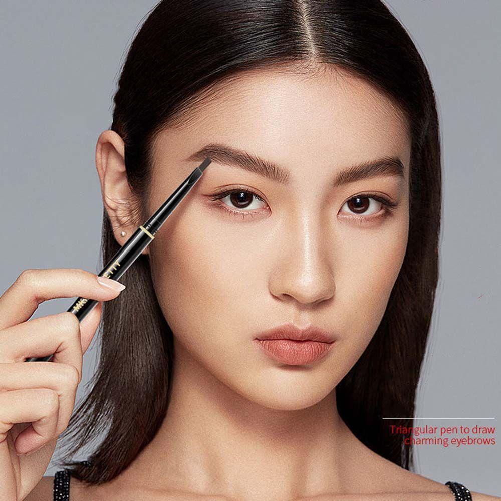 Bút Chì Kẻ Lông Mày Hai Đầu Tự Động Màu Nâu Xám Lâu Trôi