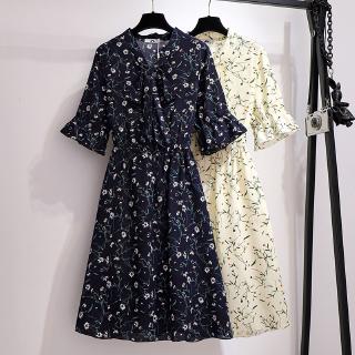 Đầm Chiffon Dáng Ôm In Hoa Hàn Quốc Size Lớn 2xl Đến 6xl