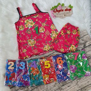 Bộ đùi thun lạnh in hoa dây bản, 5b/35k, phom 65kg