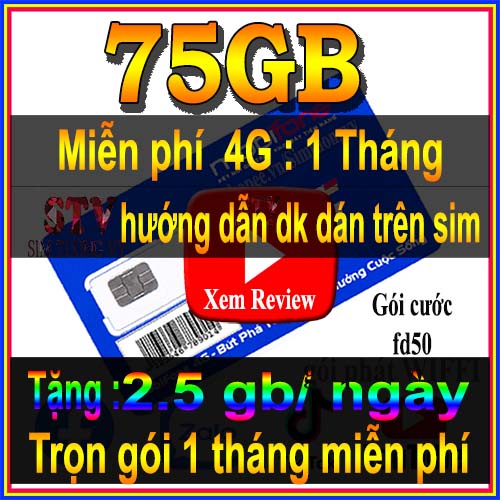 Sim 4G mobifone gói mdt250A -12fd50 trọn gói 1 năm sử dụng 4G tốc độ cao không cần nạp Tiền, xem chi tiết phần mô tả