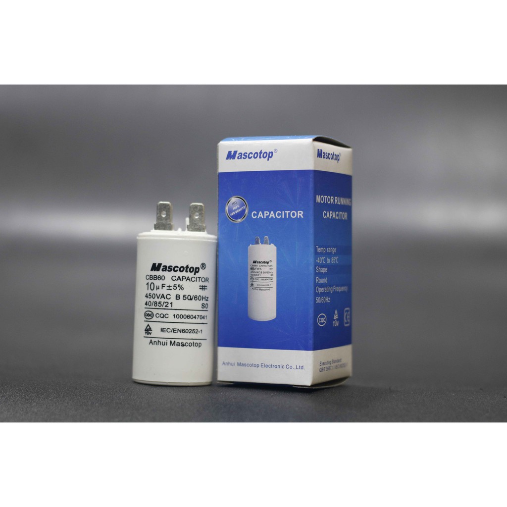 Tụ điện máy giặt thương hiệu Mascotop