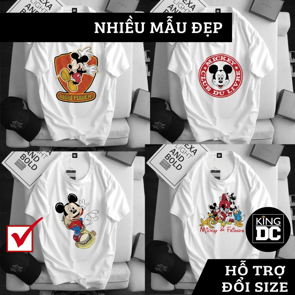 Áo Phông Unisex Tay Lỡ Walt Disney-Thời Trang Hiện Đại ODC-Chất cotton thoáng mát-Nhận In Theo Yêu Cầu