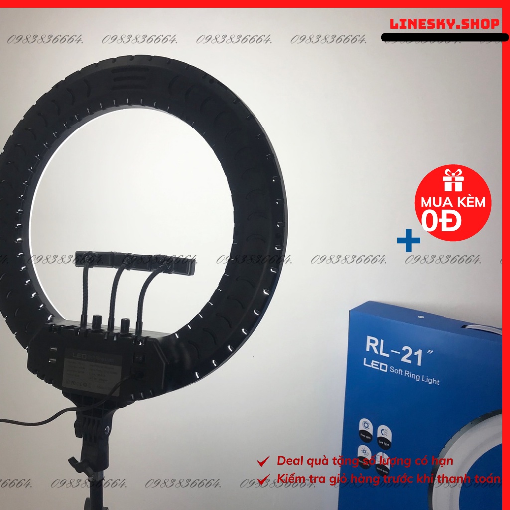 ĐènLed Livestream size 26 30 36 45 cm và chân 2m1 Hỗ Trợ Chụp Ảnh Make up Trang Điểm nhiều Chế Độ Sáng