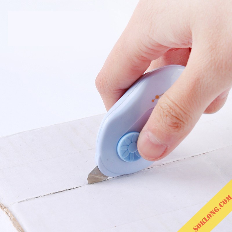 Dao cắt mini Sổ KLONG, dao rọc giấy màu Pastel thuận tiện làm móc khóa
