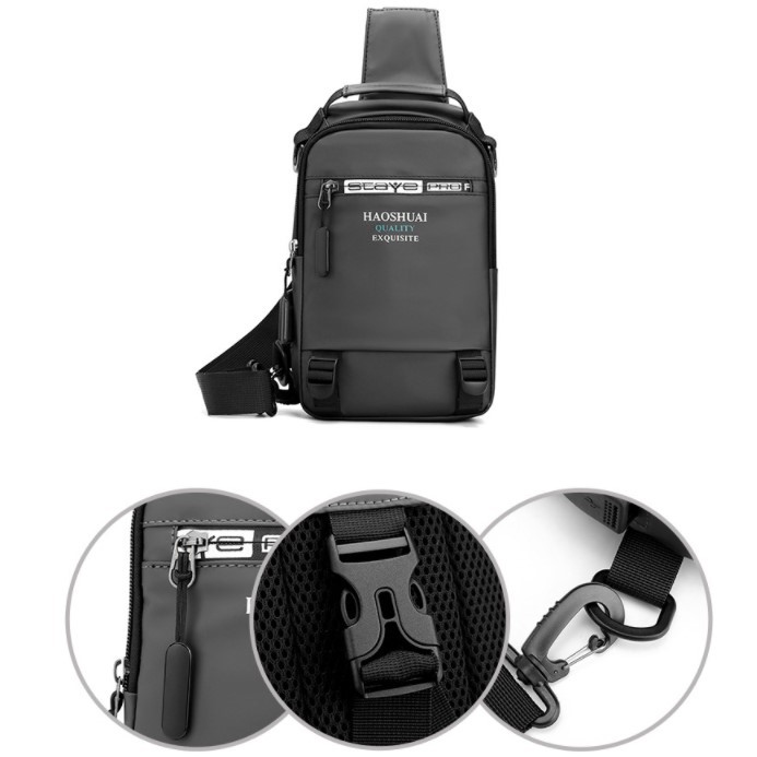 Túi Đeo Chéo Nam Vải Polyester Thời Trang Chống Nước TC116 - Túi Chéo Nam Trơn Trượt Nước Đeo Ngực Lưng Bụng | BigBuy360 - bigbuy360.vn