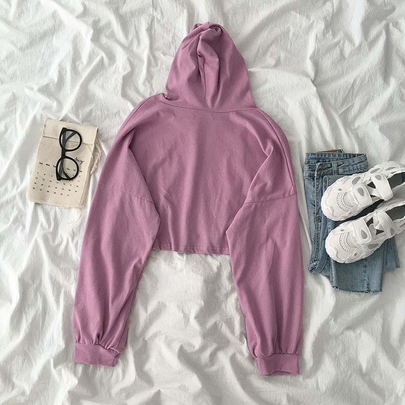 Hoodie croptop dài tay ver 1