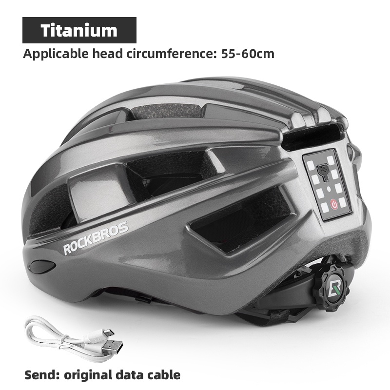 Mũ Bảo Hiểm Xe Đạp ROCKBROS Có Đèn LED Thông Minh EPS + PC