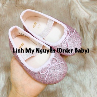 Giày búp bê bé gái hồng baby H&m UK