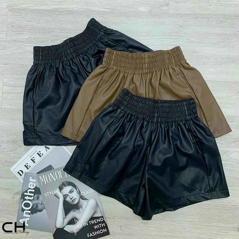 Sale 50%  Quần short da cạp chun chất đẹp tôn dáng