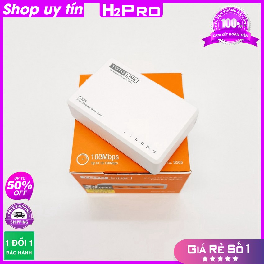 [RẺ VÔ ĐỊCH] Hub chia mạng 5 cổng Totolink S505 H2Pro 100Mbps, bộ chia mạng 5 cổng giá tốt