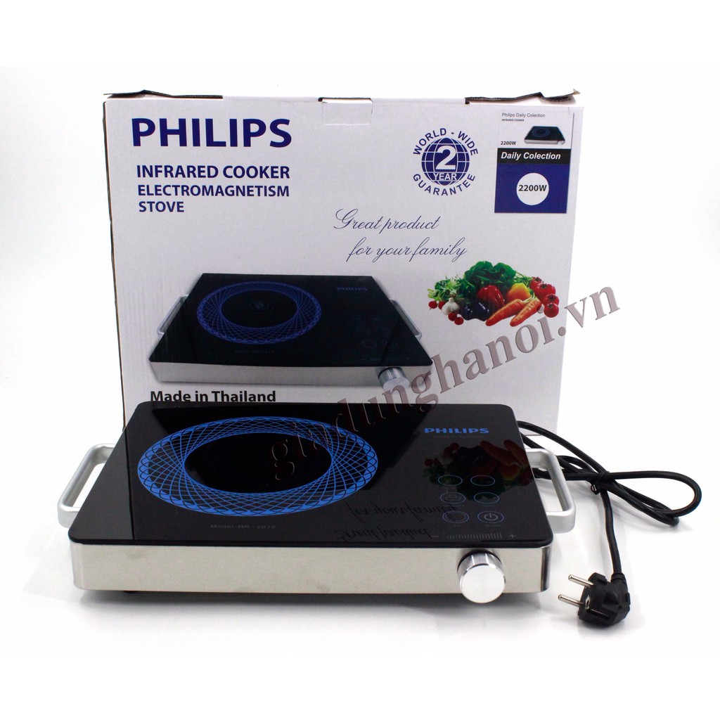 Bếp hồng ngoại 2 vòng nhiệt - HR2015 (ĐEN) made in Thái Lan