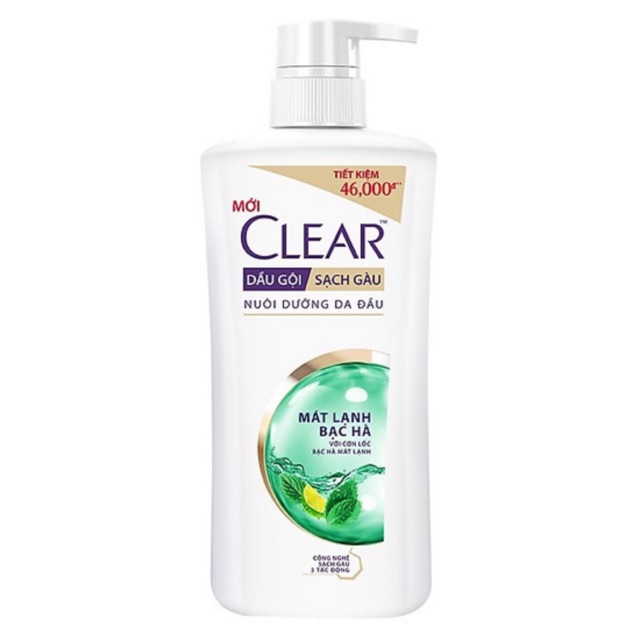 DẦU GỘI CLEAR MÁT LẠNH BẠC HÀ 630G