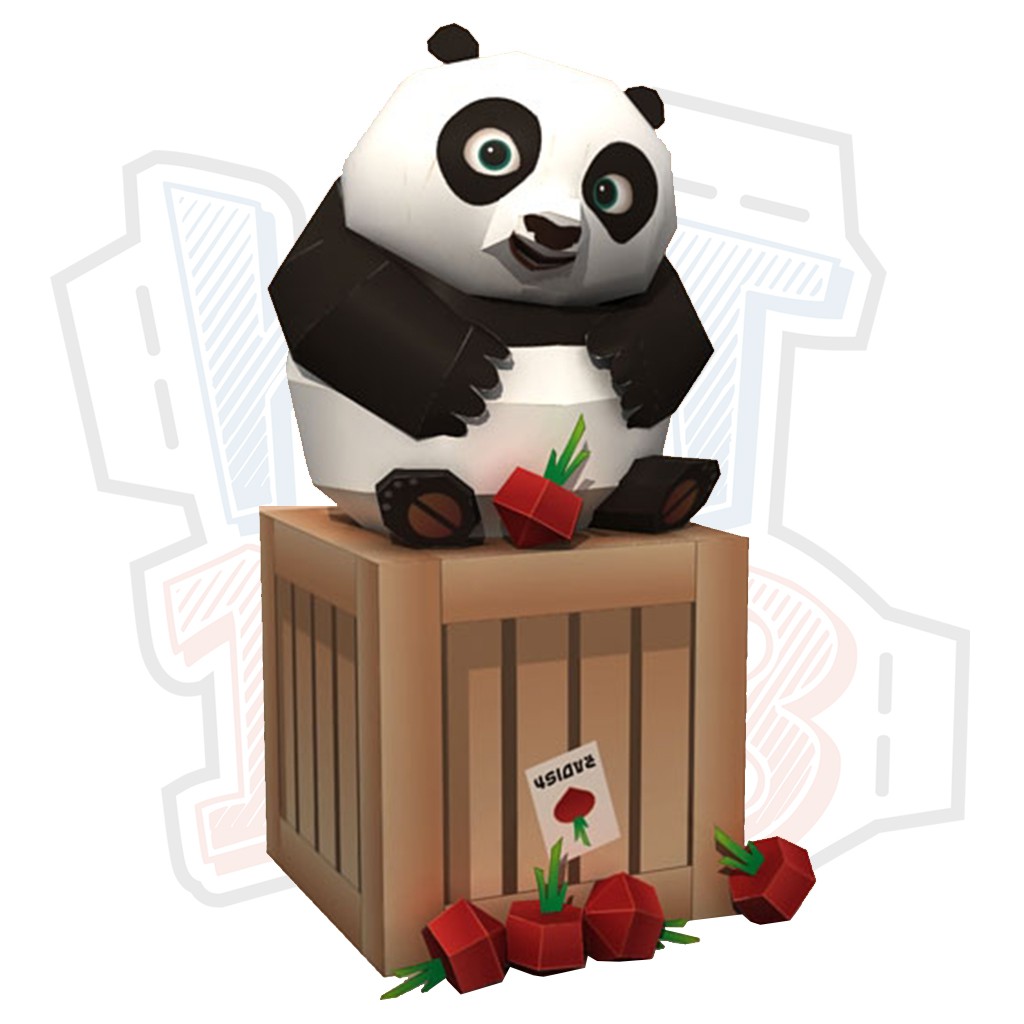 Mô hình giấy Anime cute Baby Po - Kung Fu Panda