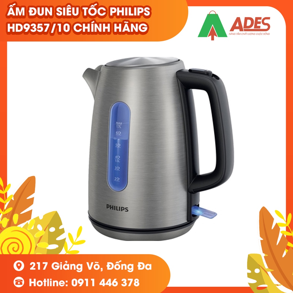 [Mã 154ELSALE2 giảm 7% đơn 300K] Ấm Đun Siêu Tốc Philips HD9357/10 | Chính Hãng, Giá Rẻ